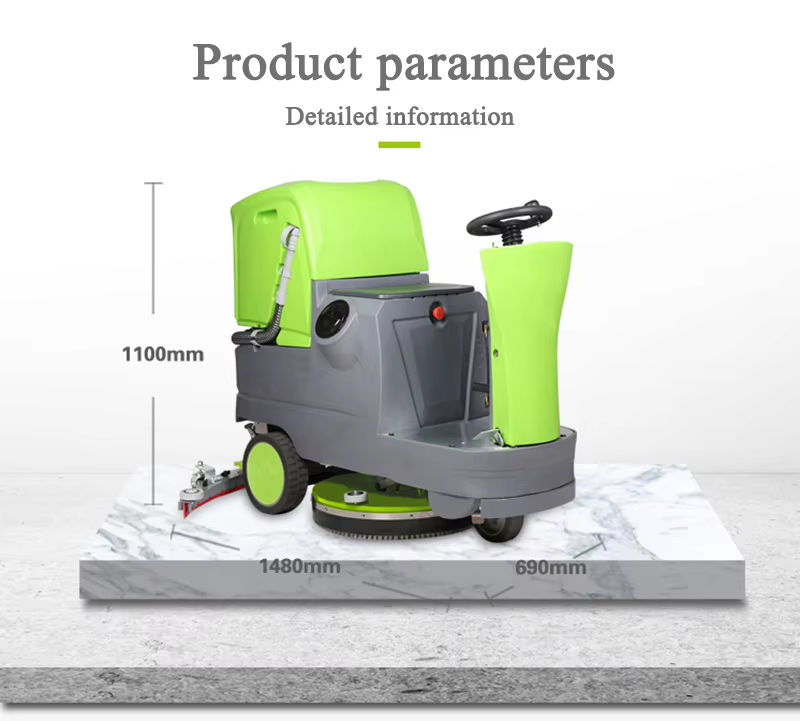 Factory Use Ride on Warehouse Vacuum Floor Sweeper